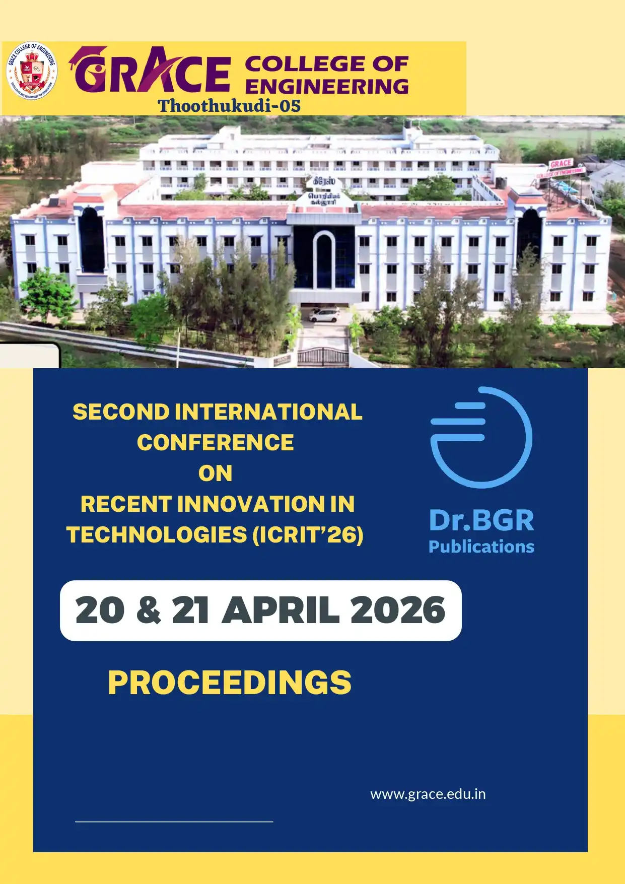 Second International Conference on Recent Innovation in Technologies ICRIT'26