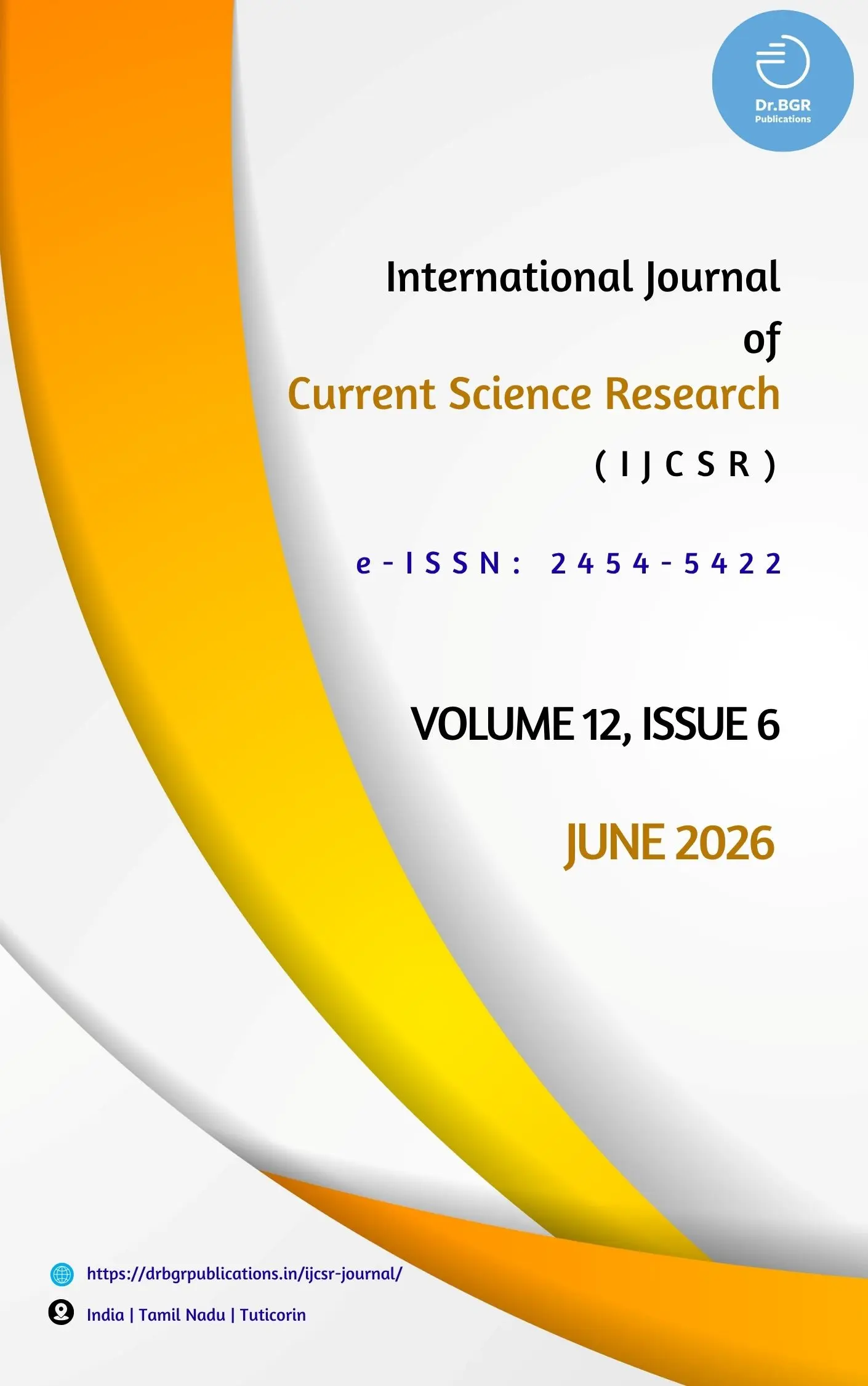 IJCSR Volume 12 Issue 6 Cover